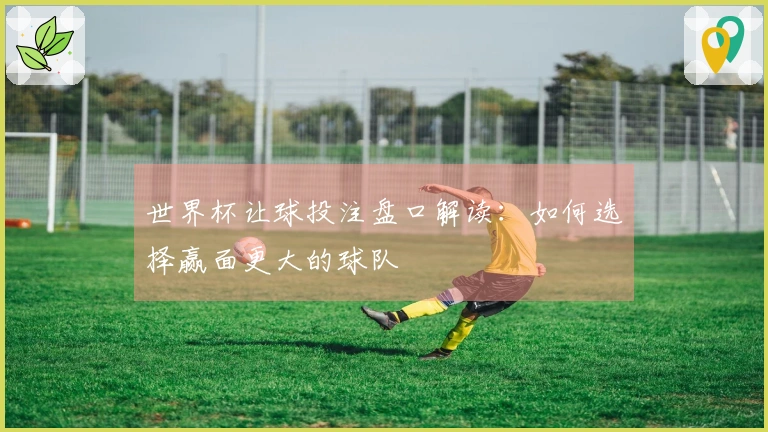 世界杯让球投注盘口解读：如何选择赢面更大的球队
